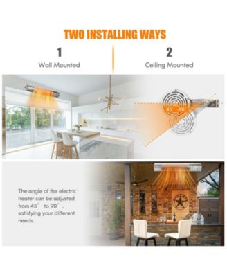 1500W Indoorand Outdoor Electric Heater with 2 Power Settings