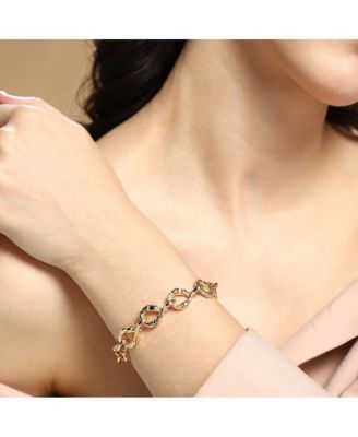 Women's The Hammered Orb-Link Chain Bracelet - California Gold