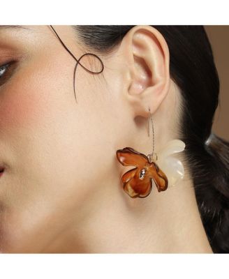 Women's The Iris Drop Earrings - Coffee Brown & California Gold