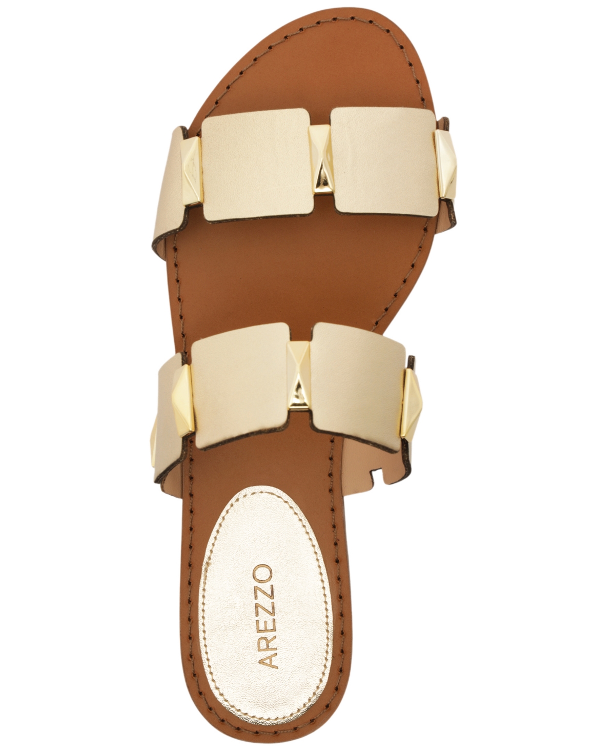 Arezzo Lyra Slide Sandal In Gold