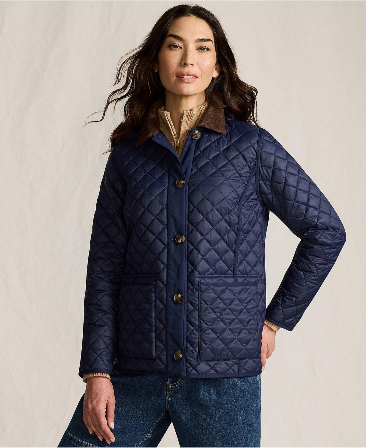 Lands' End Women's Reversible Barn Quilted Insulated Jacket