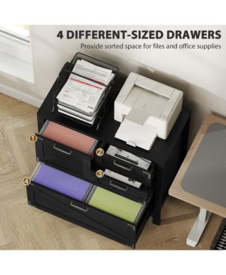 4 Drawer File Cabinet Filing Cabinet for Letter/A4/Legal Files