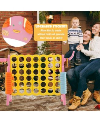 4-in-a-Row Connect Game with Basketball Hoop and Toss Ring