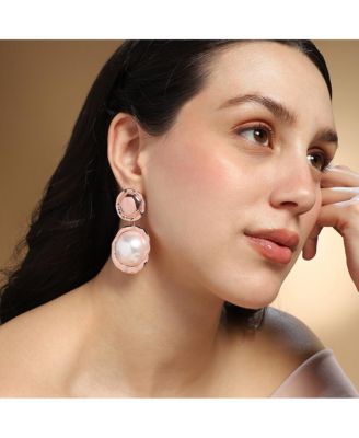 Women's The Roma-Perle Drop Earrings - Rose Gold