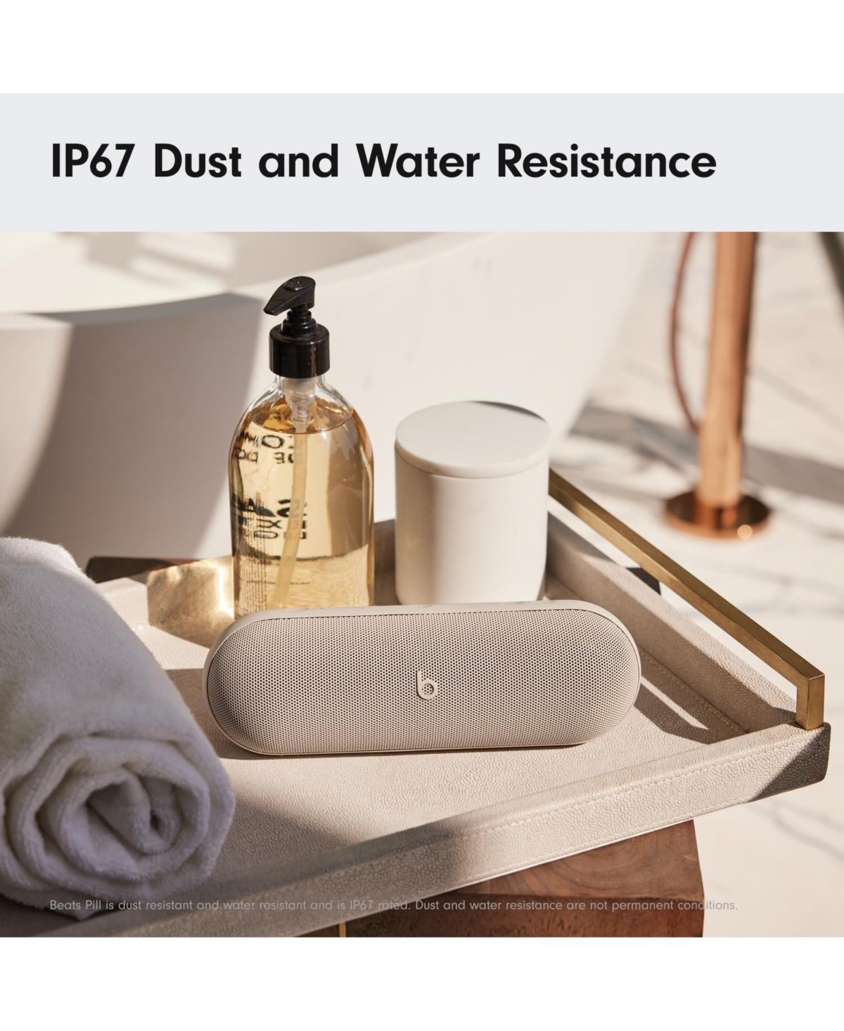 Beats Pill Portable Wireless Bluetooth Speaker and Charger - Light Gray