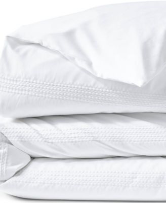 Lands' End 400 Thread Count Premium Supima Cotton No Iron Sateen Embroidered Duvet Bed Cover