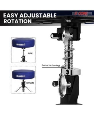 Drum Throne 4" Thick Padded Guitar Stool 441Lb Capacity 20-26” Adjustable Drummer Chair