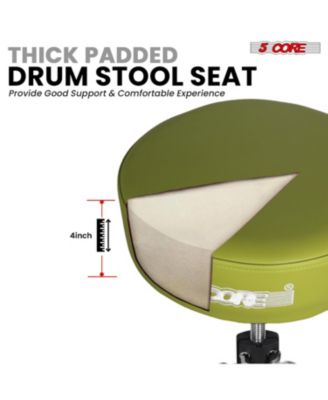 Drum Throne 4" Thick Padded Guitar Stool 441Lb Capacity 20-26” Adjustable Drummer Chair