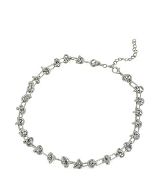 Women's The Knot-Link Chain Necklace - Metallic