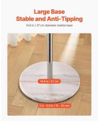 Marble Base Coat Rack Stand with 8 Hooks, Freestanding Design.