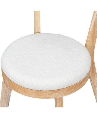 3-Piece Round Dining Set, Mid-Century Modern Table and 2 Upholstered Chairs for Small Kitchen or Dining Room-Maison Boucle