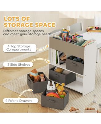 Kids Desk and Chair Set, Activity Craft Table for 3-8,