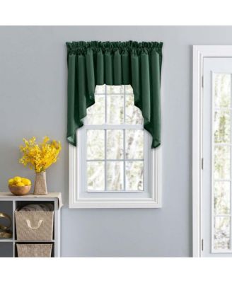 Stacey 3"Rod Pocket High Quality Fabric Solid Color Window Lined Swag Set 126"x63" Harvest