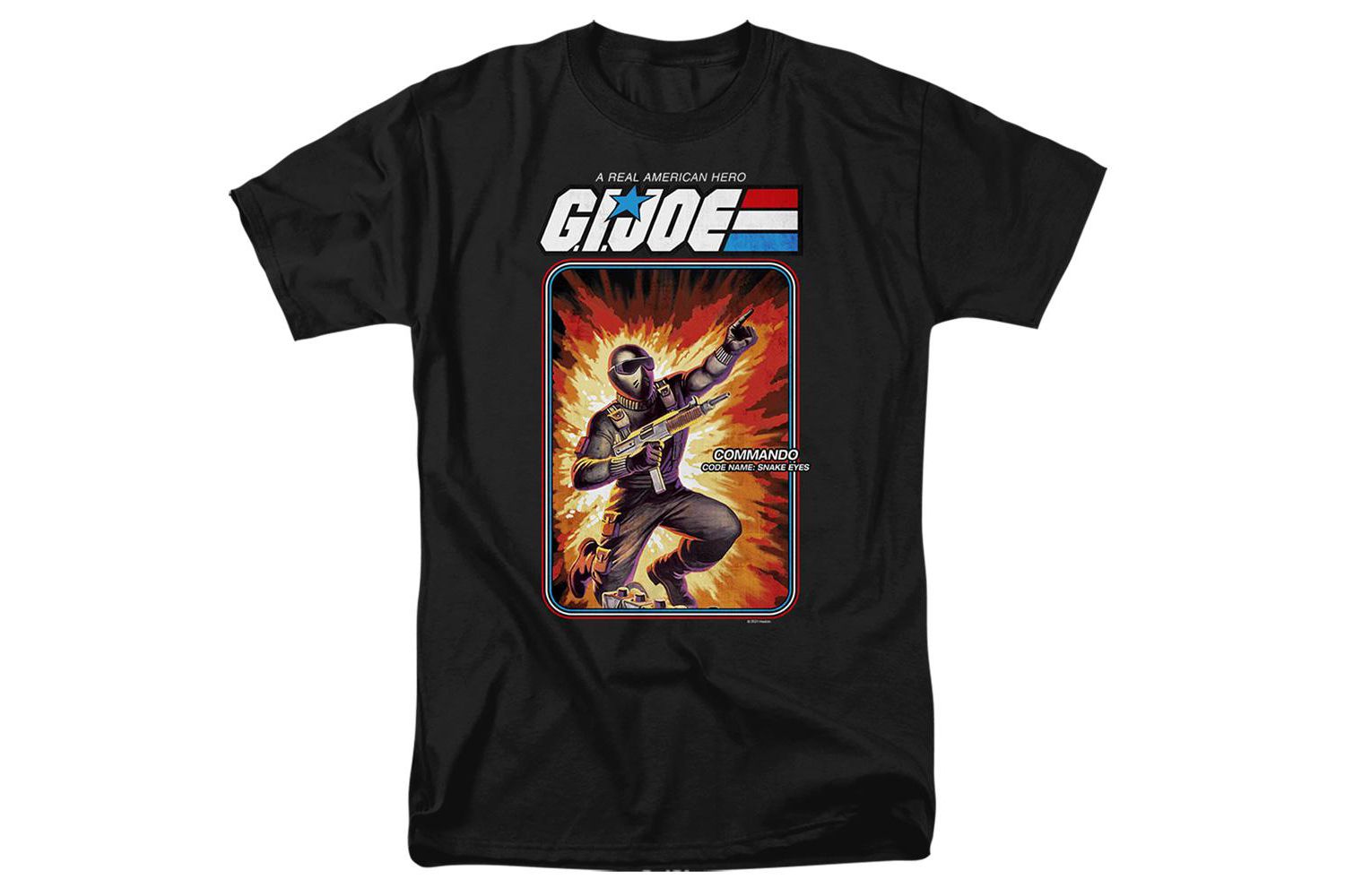 Men's Hashbro+ G.I. Joe Snake Eyes Card T Shirt