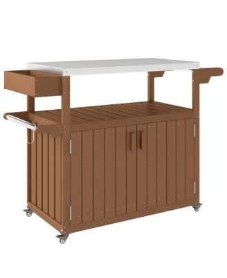 Multi-Functional Camping Cart for Cooking and Food Storage