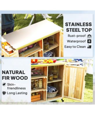 Mobile Grill Cart with Compact Design for Outdoor Cooking