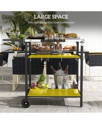 All-in-One Outdoor Bar Cart and Grill Station for Patio