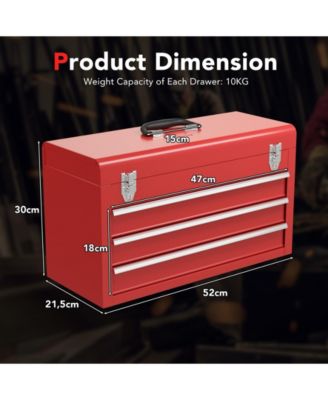 Portable Garage Mechanic Tool Cabinet Box with 3