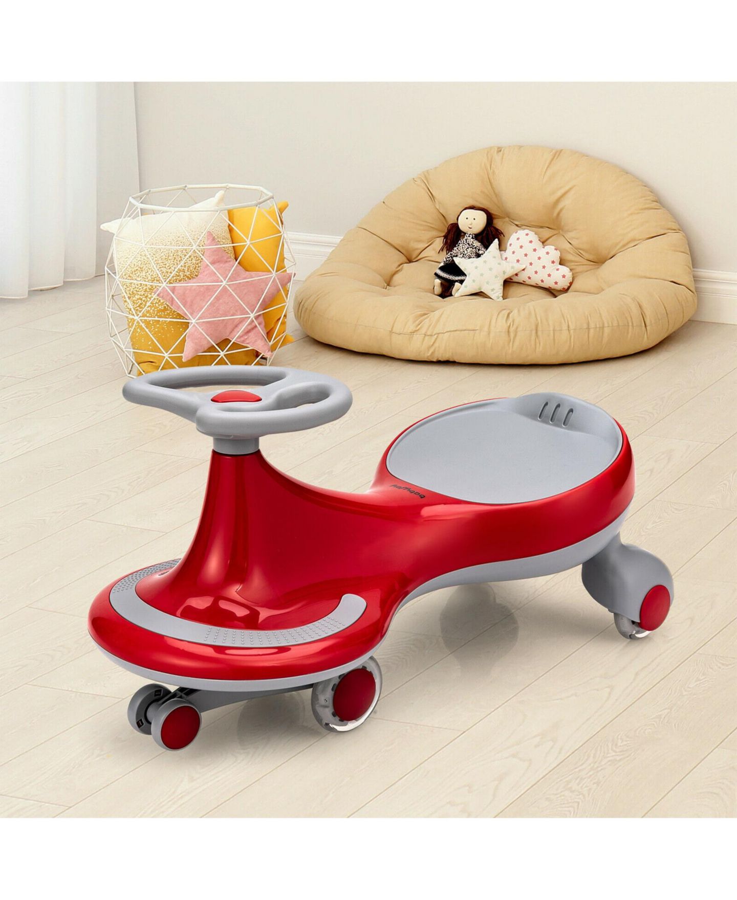 Детская игрушка SUGIFT Wiggle Car Flashing Wheels Ride-On Toy, Ages 3+, цвет: Красный — фото 2