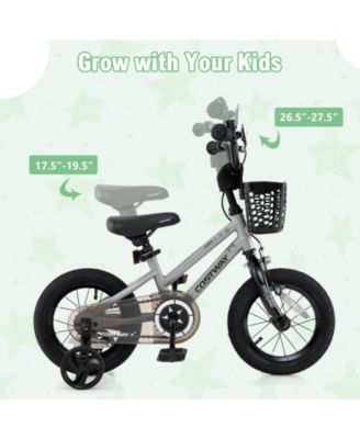 12" Kid s Bike with Training Wheels Adjustable Handlebar & Seat Handbrake