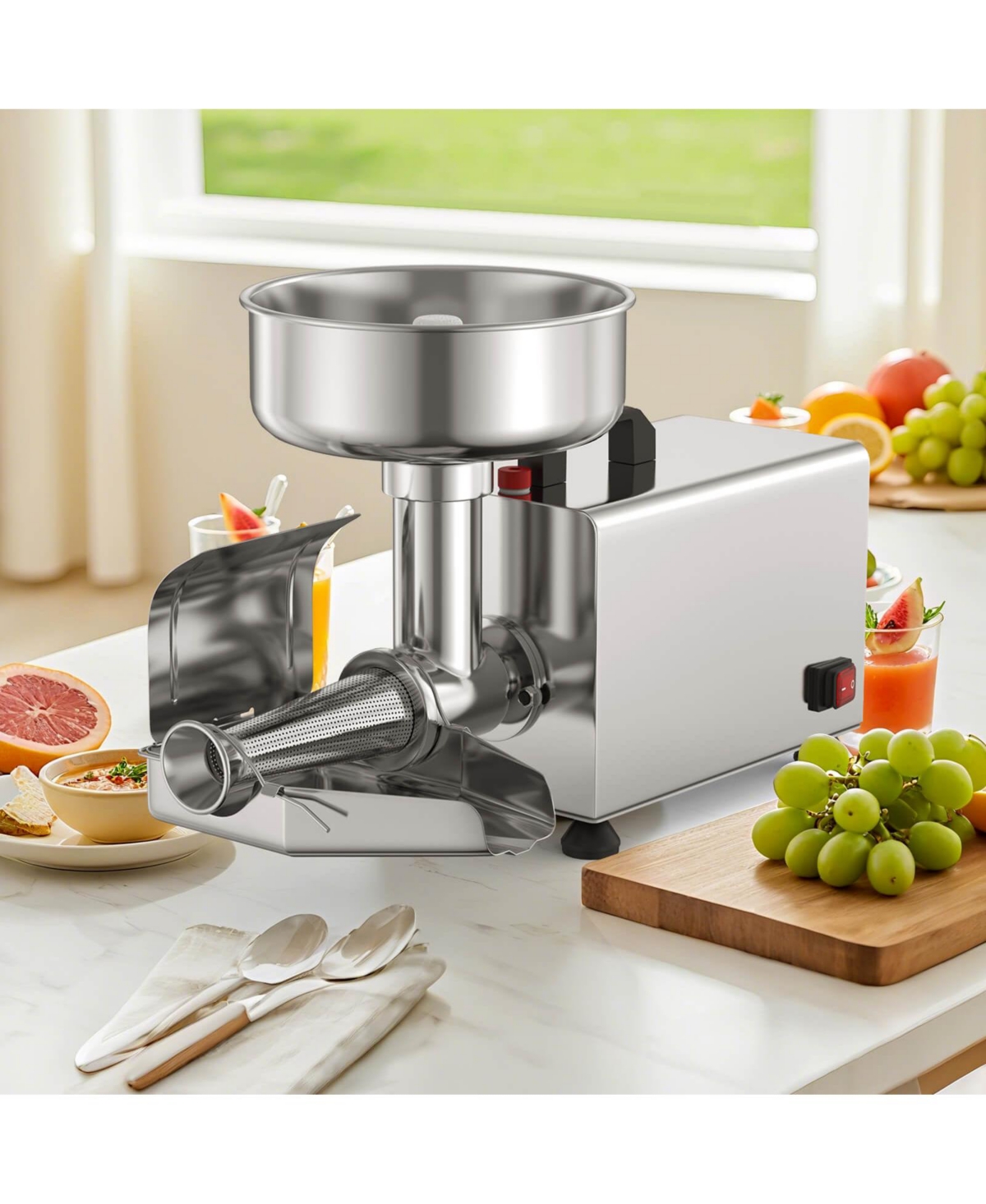 450W Electric Tomato Strainer Grade Stainless Steel Saucer Maker