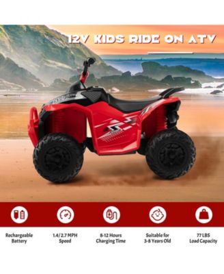 12V Kids Ride On ATV with High/Low Speed and Comfortable Seat