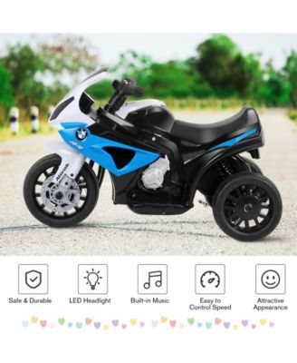 6V Kids 3 Wheels Riding BMW Licensed Electric Motorcycle-Blue