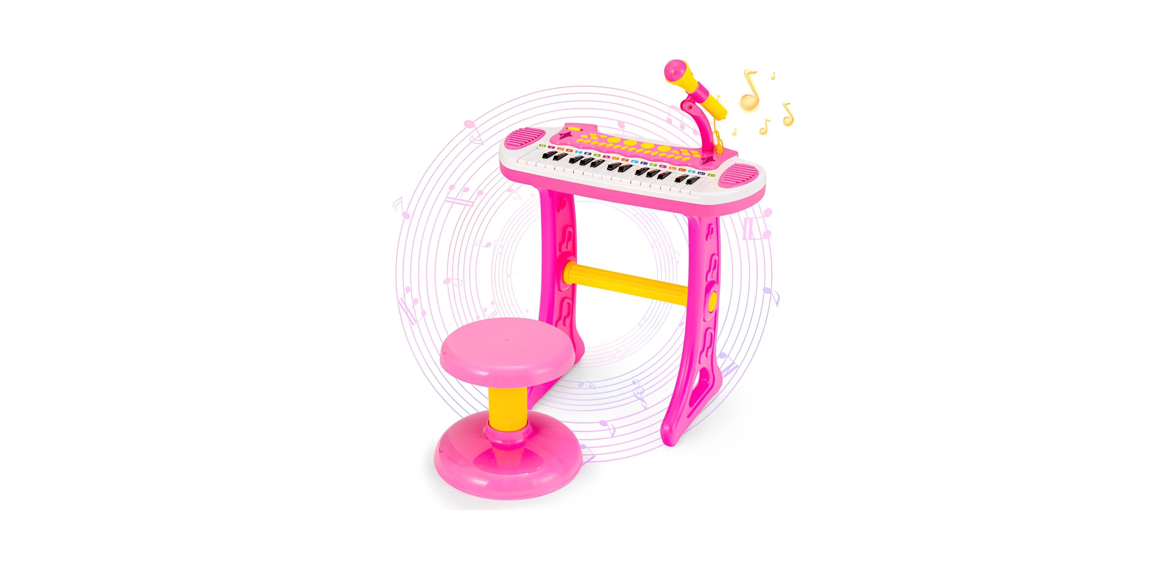 Sugift 31-Key Kids Piano Keyboard Toy with Microphone and Multiple Sounds for Age 3+
