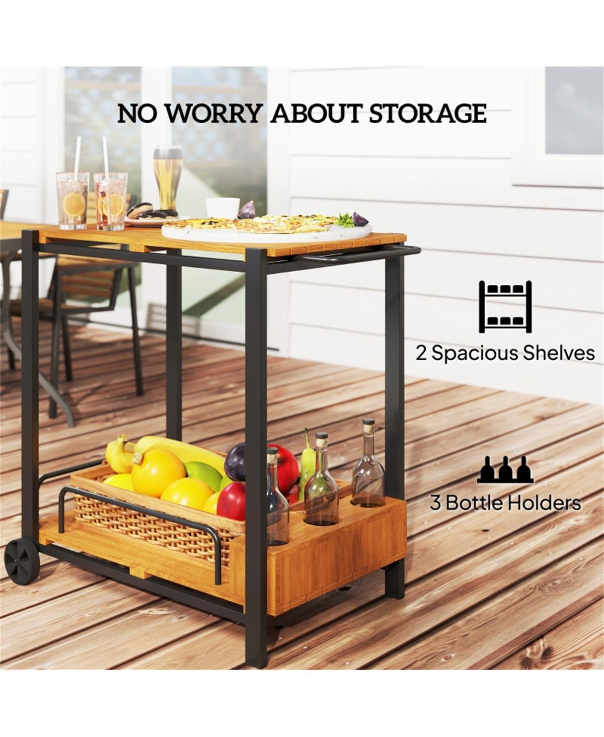 Heavy-Duty Camping Cart with Storage, Prep Area, and Portable Design