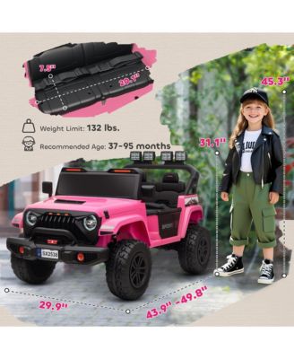 24V Ride on Truck Car with 2-Seater, Electric Car with 4 Motors,