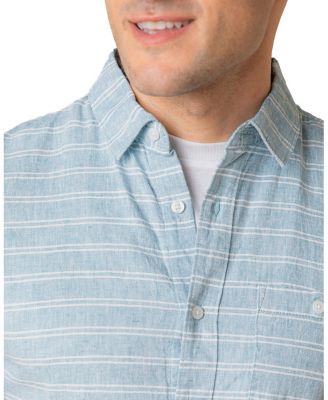 Men's Linen Short Sleeve Button Down Shirt