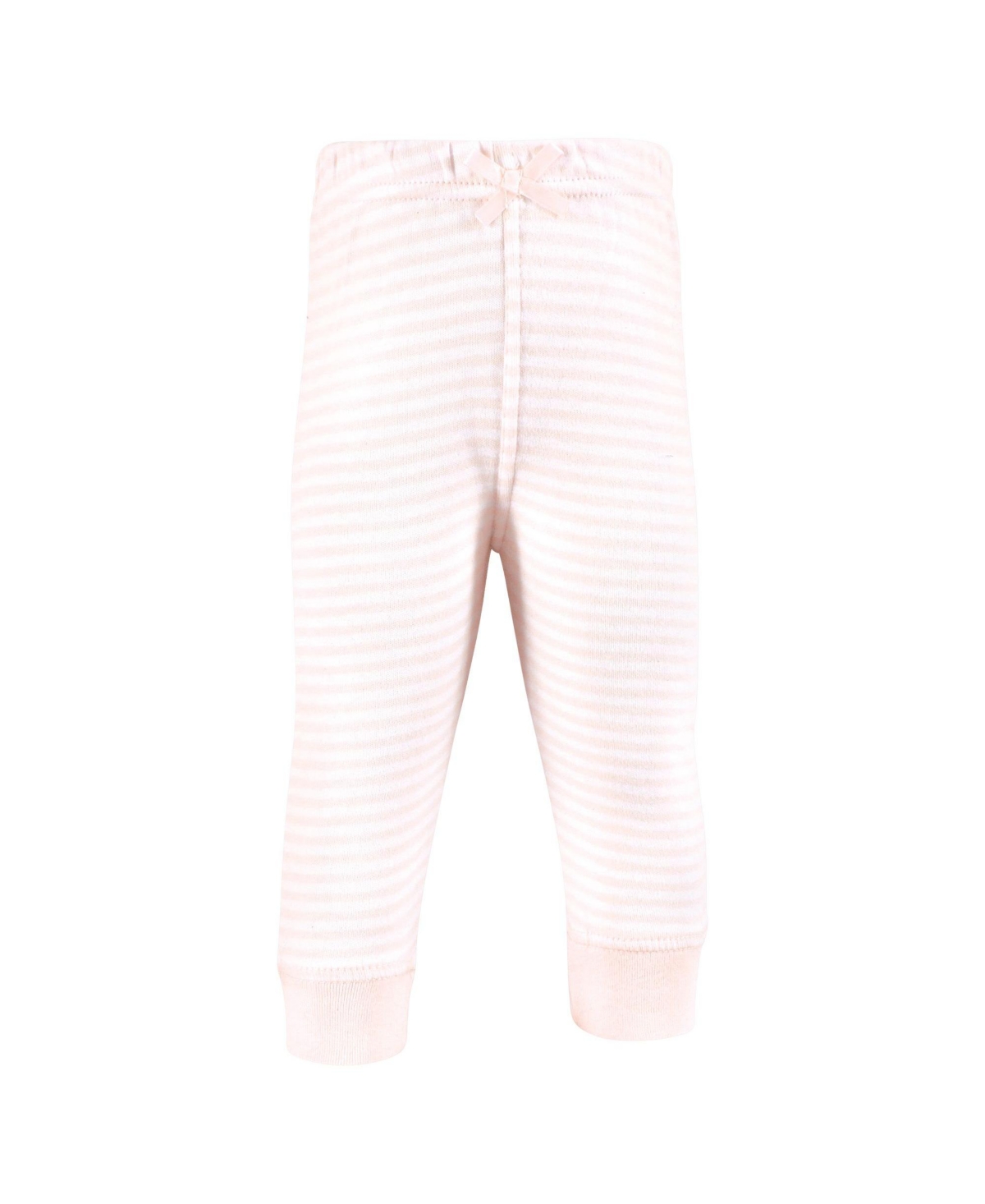 Hudson Baby Toddler Girls Cotton Pants and Leggings, Navy Dot Pink Stripe