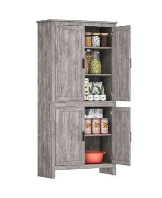 64" Freesding Kitchen Pantry Food Storage Cabinet w/ Shelves,