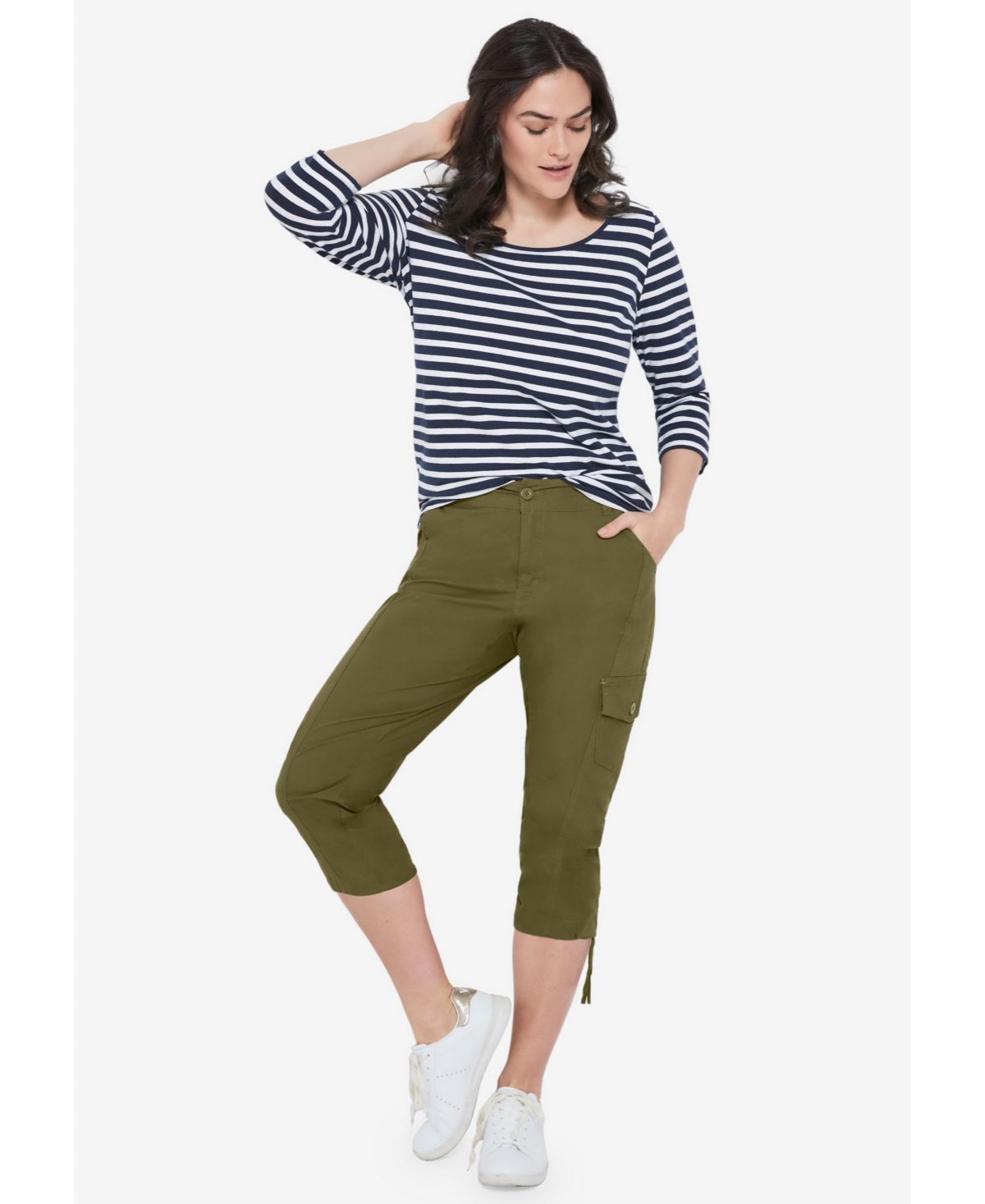 ellos Women's Stretch Cargo Capris