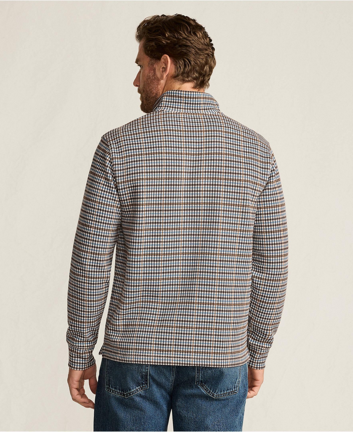 Lands' End Men's Bedford Rib Casual Quarter Zip Sweater