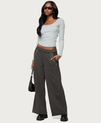 Women's Wrenn Studded Wide Leg Sweatpants