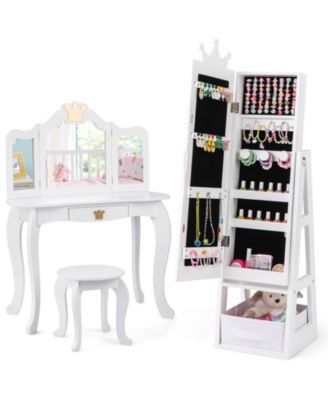 Free-Standing Full Length Kids Jewelry Armoire Cabinet