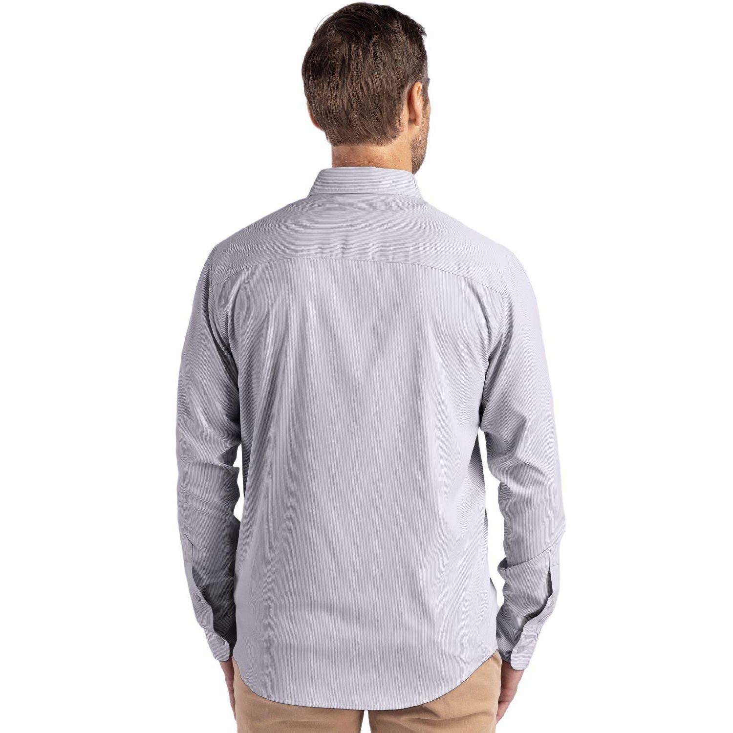Men's Pinstripe Long Sleeve Dress Shirt