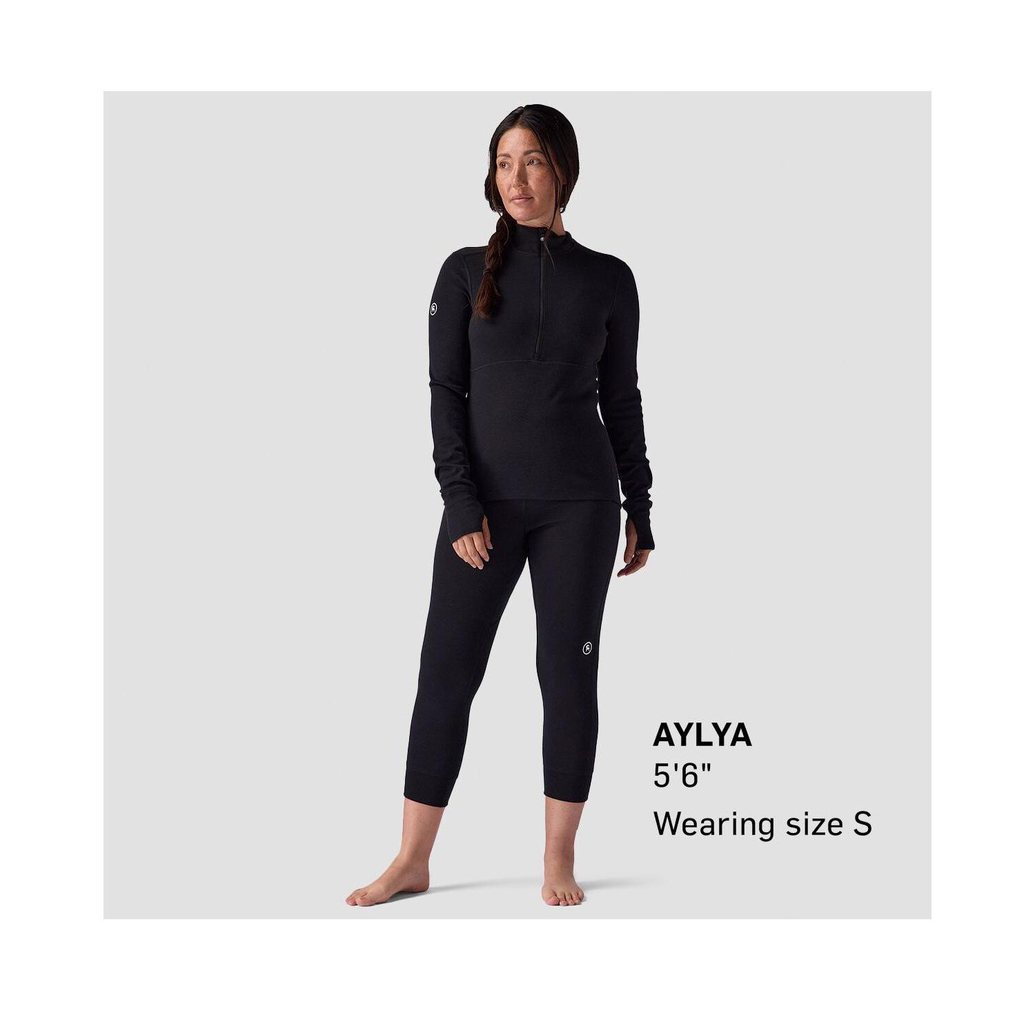 Women's BGA Cedars RWS Merino Mid-Wt Baselayer 3/4 Bottom Midweight Long Underwear Bottoms