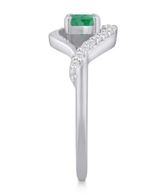 Gemstone and Diamond Ring (1/6 ct. t.w.) in 10k White Gold (also in 10k Yellow Gold)