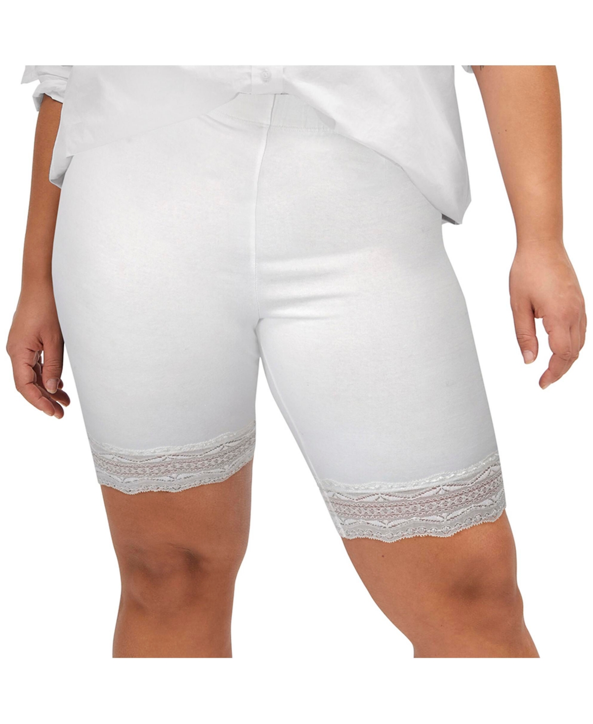 ellos Women's Lace Hem Bike Shorts