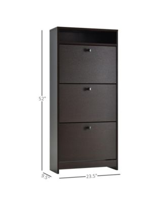 Shoe Storage Cabinet with Drawers and Adjustable Design