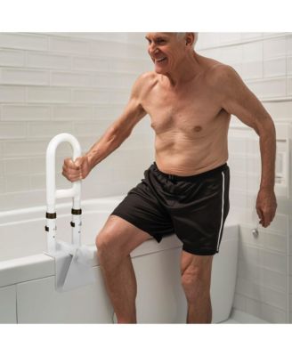 2 Pack Bathtub Grab Bar Safety Rail Adjustable Shower Handle Lock Clamp for Senior Handicap