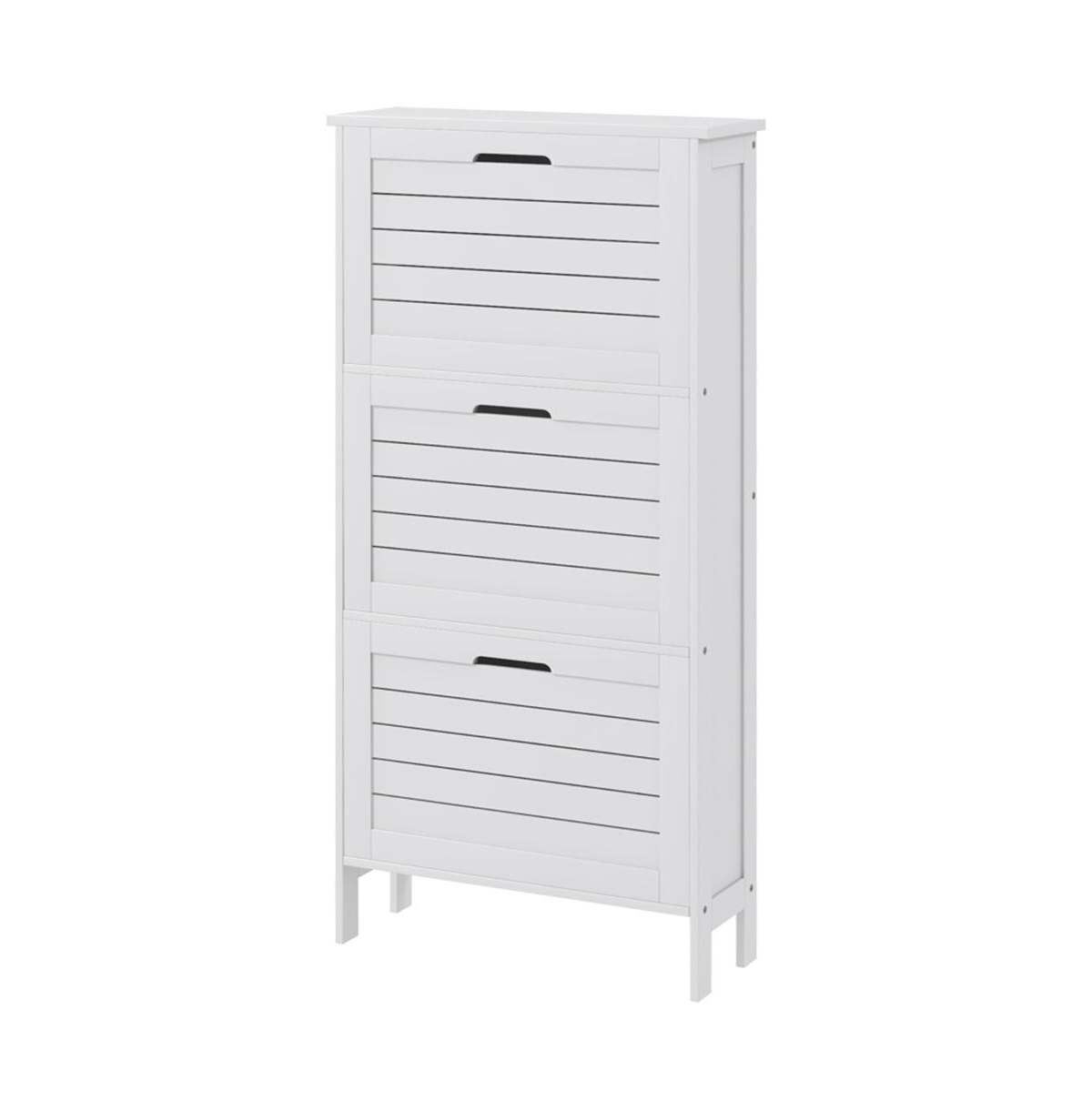 Compact Shoe Storage Cabinet with Closed Doors for Home Use