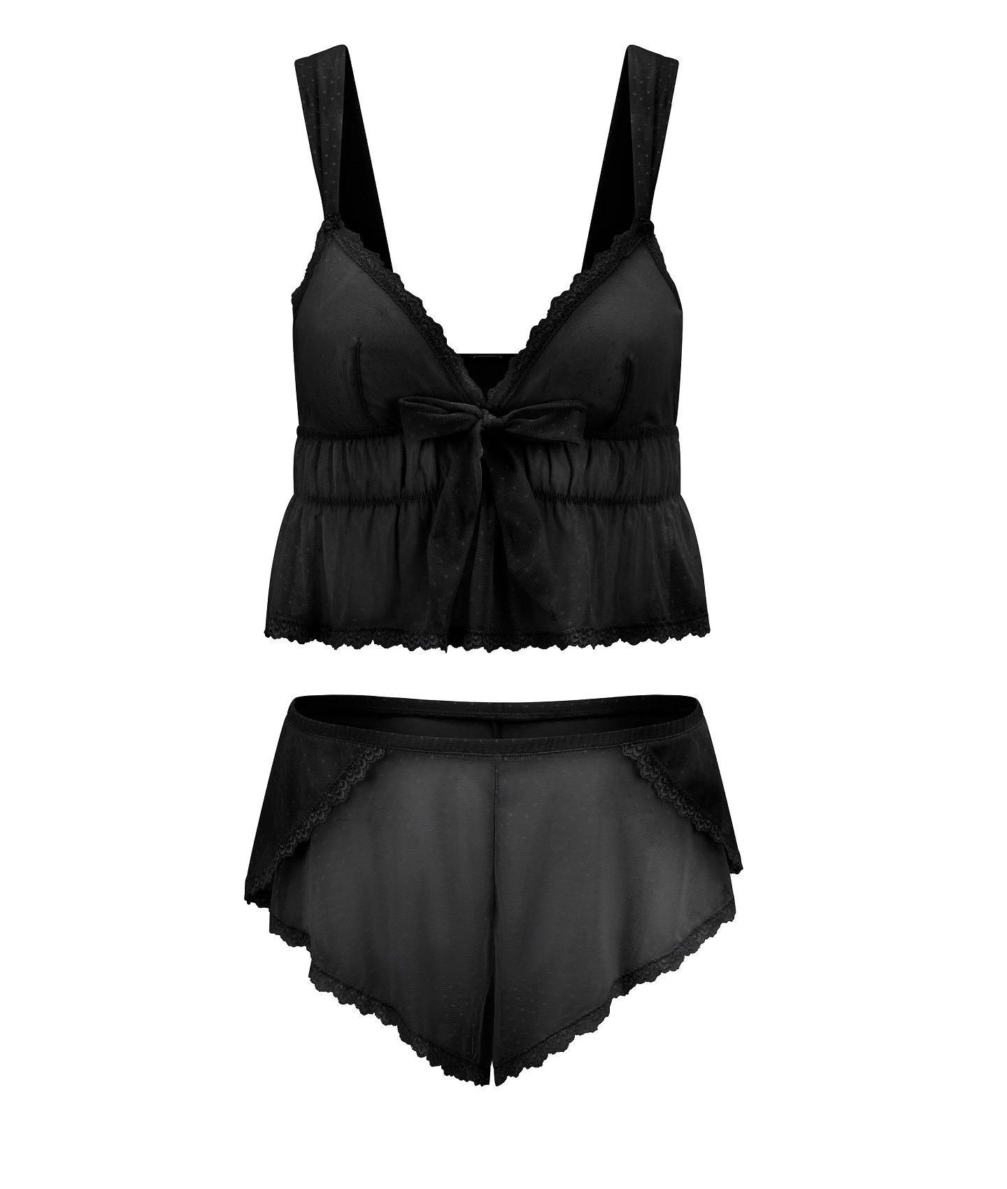 Женский комплект Adore Me Betty: майка и шорты, цвет: Чёрный — фото 4