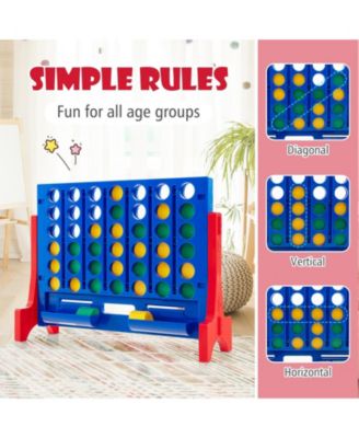 Jumbo 4-to-Score Connect Game Set with Carrying Bag and 42 Coins