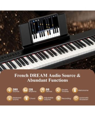 French DREAM Audio Source with 88 Keys Velocity-Sensitive Piano Keyboard