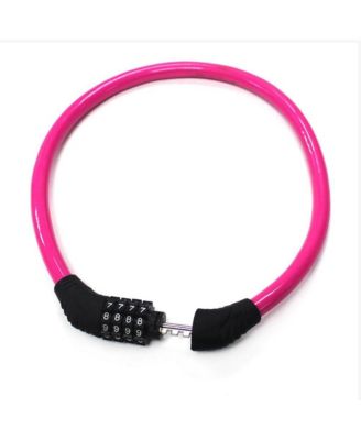 Bike Lock with 4-Digit Adjustable Combination Cable , 2Ft x 1/2 Inch