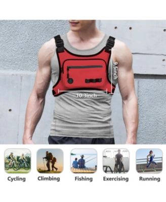 Lightweight Running Chest Pack: Outdoor Sports Vest Bag with Phone Holder