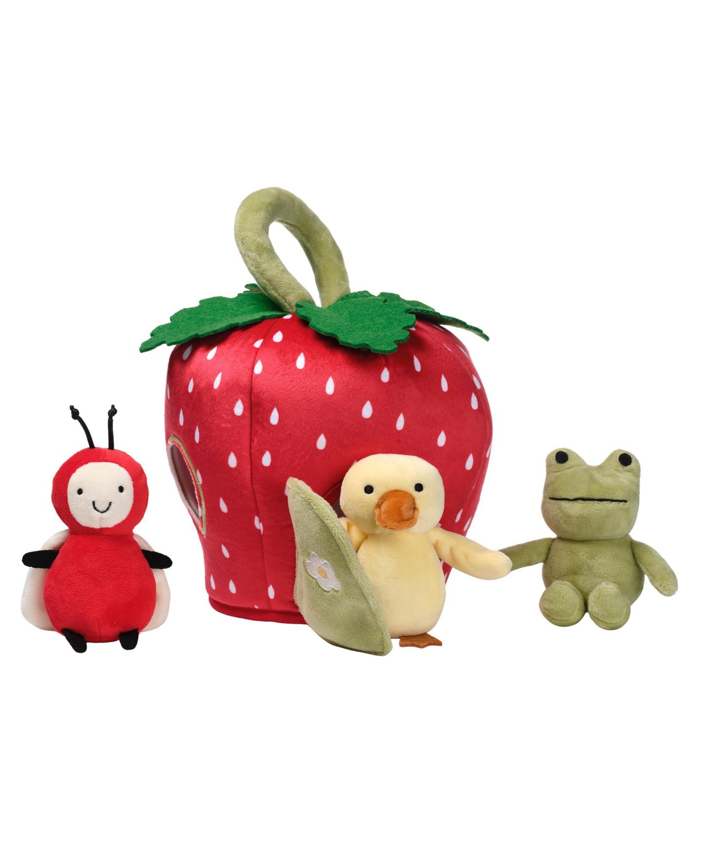 Детские игровые наборы Lambs & Ivy Strawberry 10" Interactive Plush Playset, 4-Piece Set, цвет: Красный — фото 2